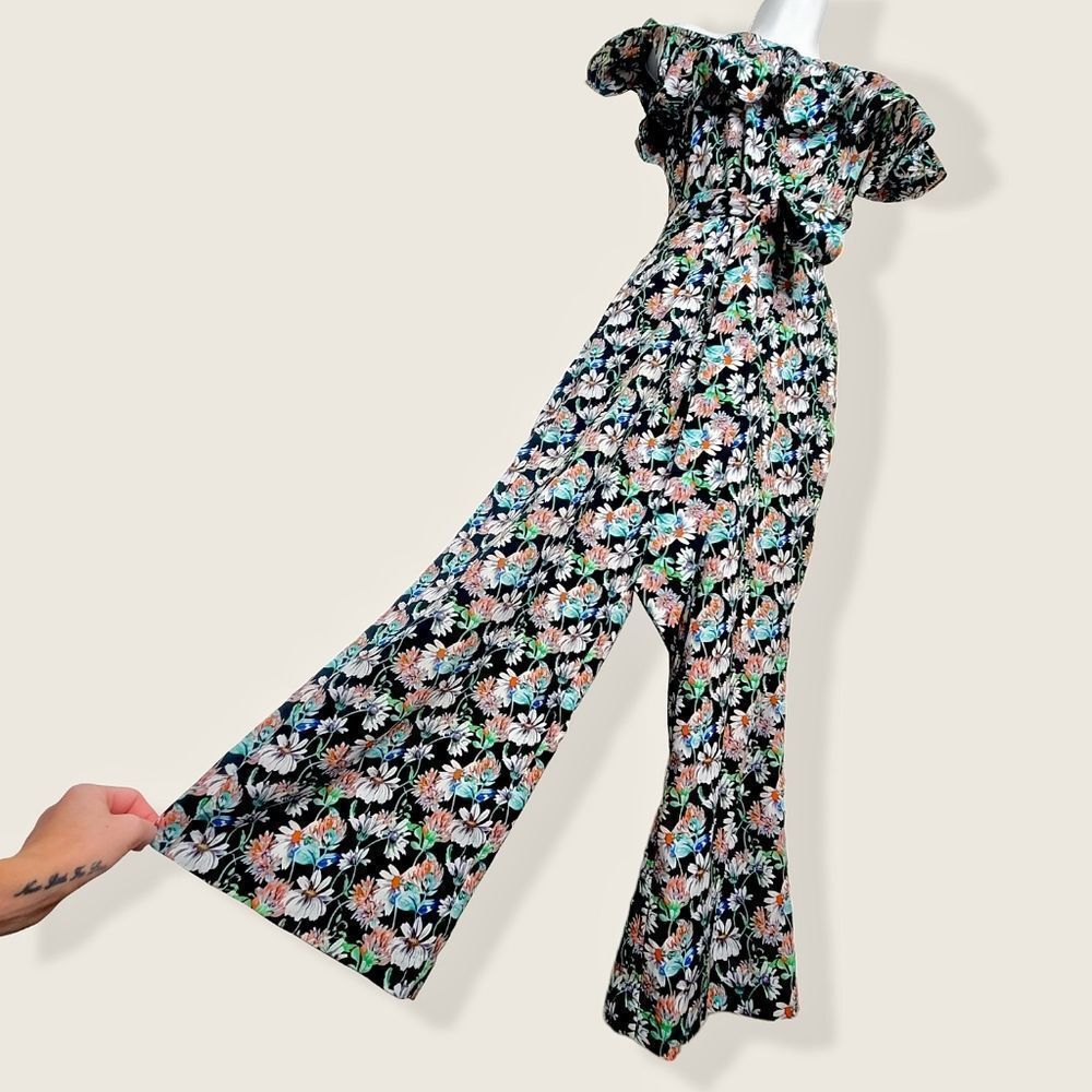Sam Edelman | NWOT Ruffled Flutter Sleeve Floral Garden Jumpsuit | 2 - Picture 11 of 15